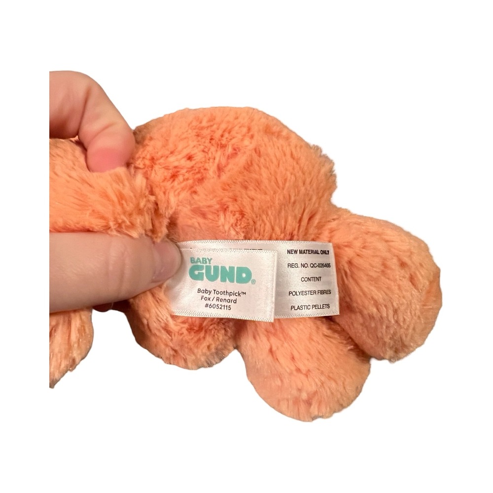 Baby Gund Toothpick Fox Orange Plush Stuffed Animal‎ Renard 12 Inch - Picture 5 of 5
